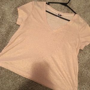 peach colored cropped top